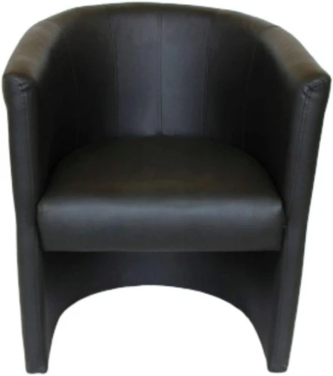 Cocktailsessel Club Tom - Hocker en Similicuir, Fauteuil pour Salon, Bureau, Hôtel - Siège, Mobilier d'Hôtel, Chaise Rembourrée, Lounge (Noir)