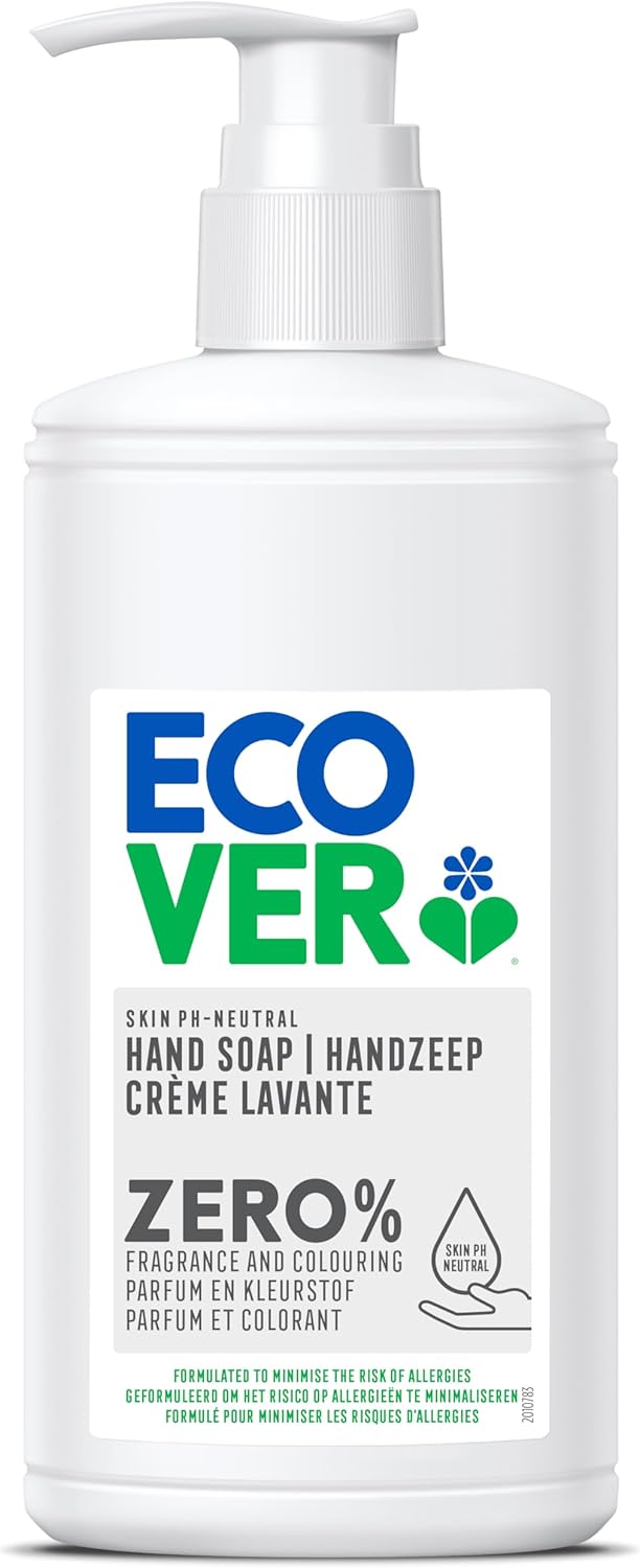 Zero Savon Liquide pour les Mains, Formule aux Extraits Botaniques, Spécial Peaux Sensibles, Sans Parfum ni Colorant, Flacon de 250 ml
