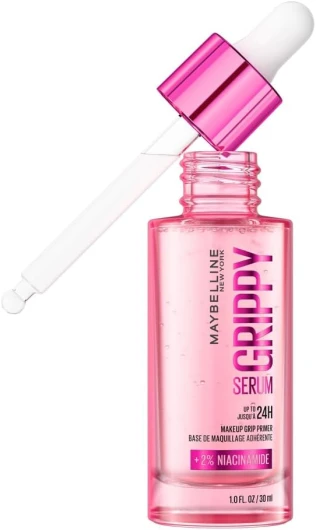 Maybelline New-York - Sérum Base Perfectrice de Teint - Fixe le Maquillage Jusqu'à 24H - Formule Enrichie en Niacinamide et Aloe Vera - Grippy Serum - 30ml