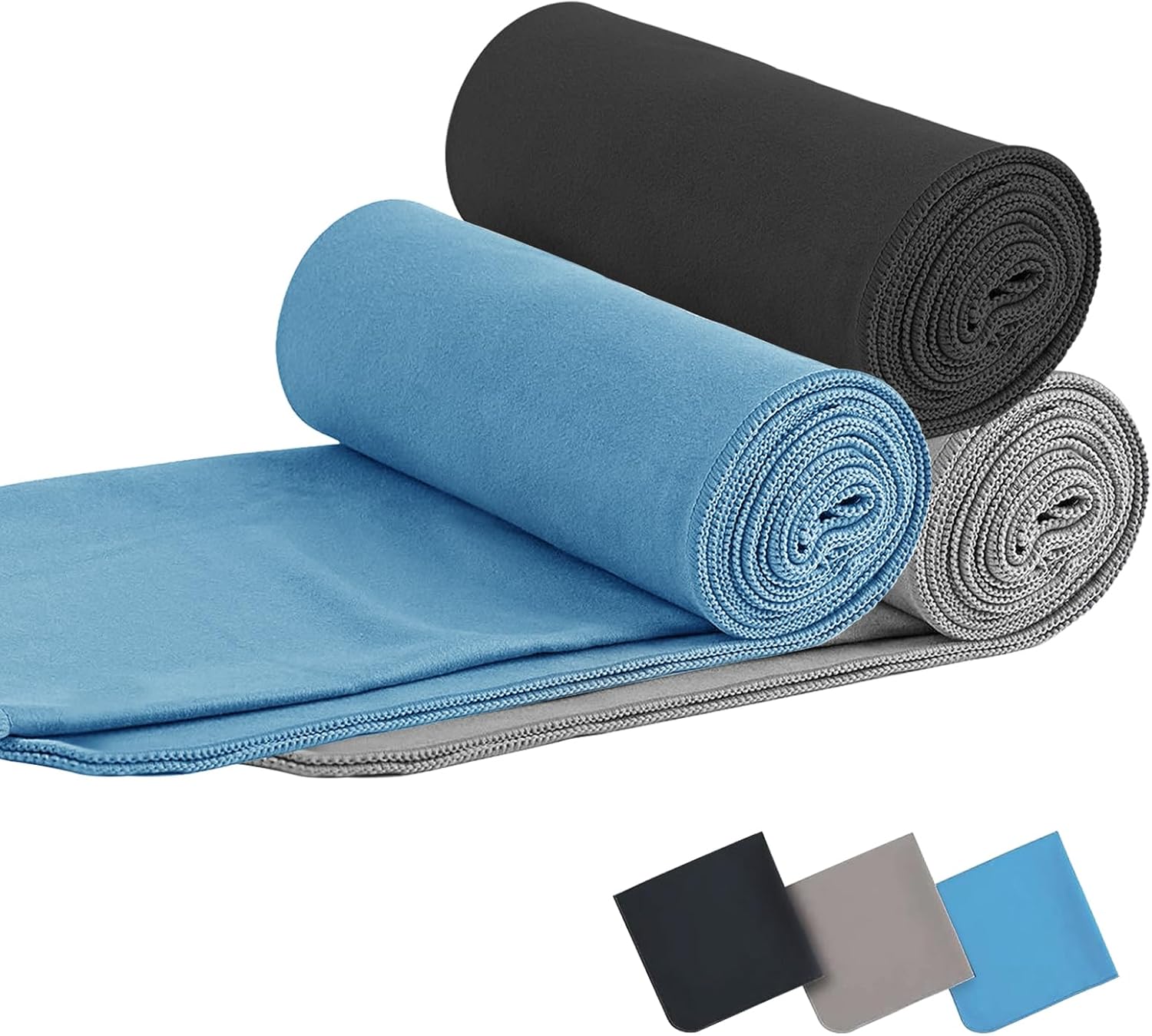 Serviette en Microfibre,Serviettes de Bain Microfibre 3 PCS Séchage Rapide Légère Absorbante Serviette de Ménage Serviette Plage,Parfaite pour Le Sport,Voyages,Plage,Camping et randonnées et Yoga