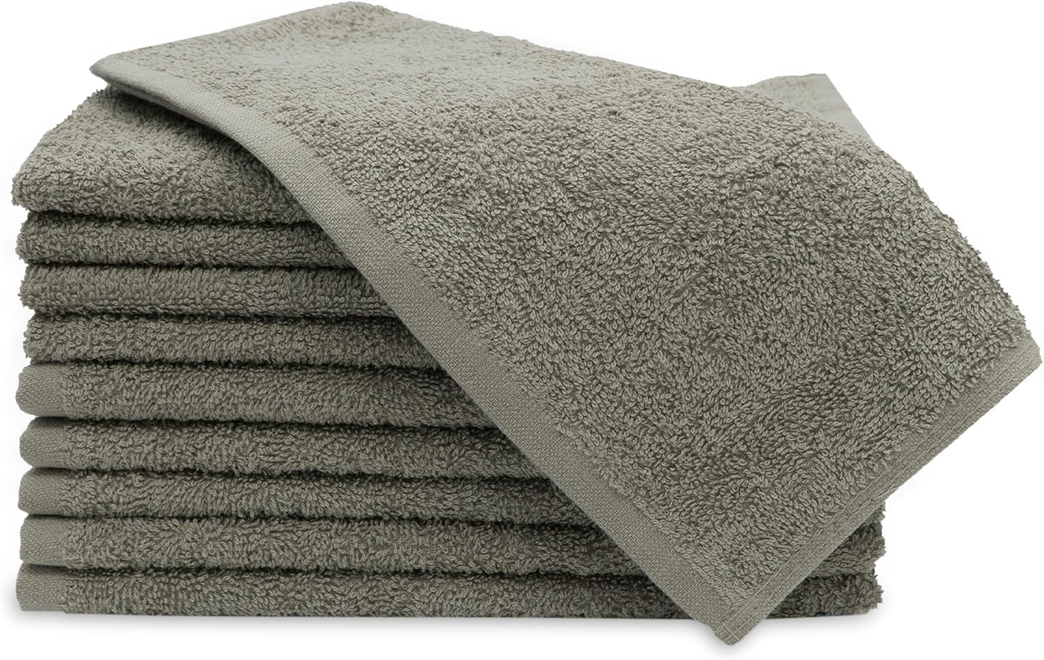 Ensemble de 10 Serviettes invité 100% Coton, 30x50 cm, Marron - 30 x 50 cm Taupe