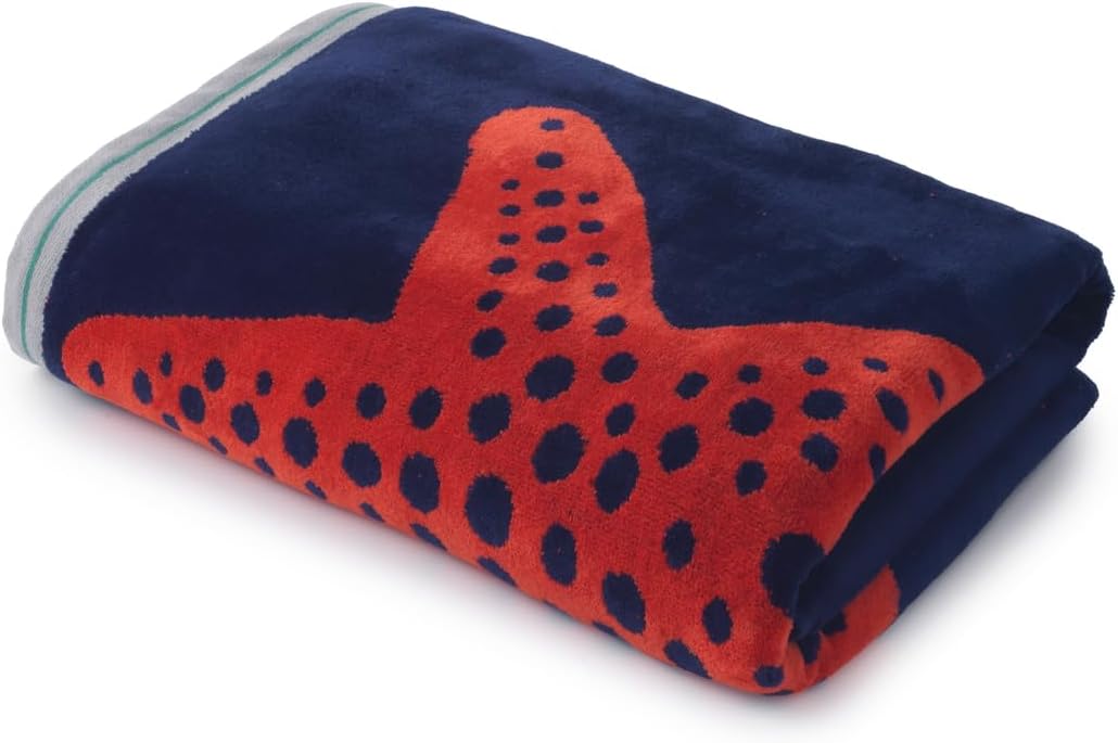 Son - Serviette de Plage XXL 100x180 cm - 100% Coton Égyptien Double Fil - Douce et Durable - Finition Velours - Lavable en Machine et Sèche-Linge Son 100 x180 cm