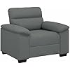 Fauteuil gris foncé 60 cm en tissu, canapé, fauteuil TV, canapé 1 place, fauteuil de détente, fauteuil rembourré, fauteuil de bureau 60 cm Gris Foncé
