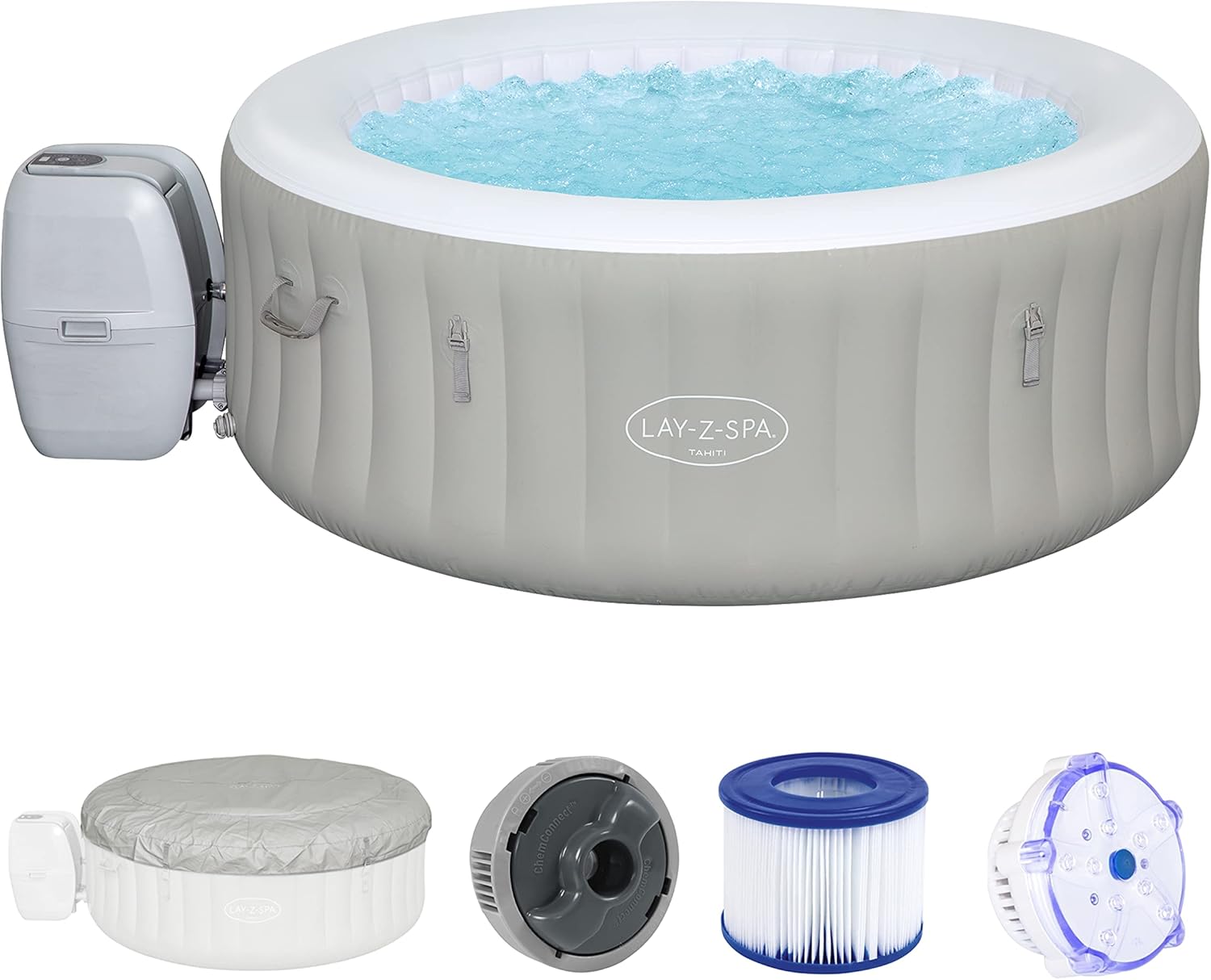 Spa gonflable rond BESTWAY Lay-Z-Spa Tahiti Airjet™ 2 - 4 personnes, 180 x 180 x 66 cm 180 x 180 x 66 cm Tahiti