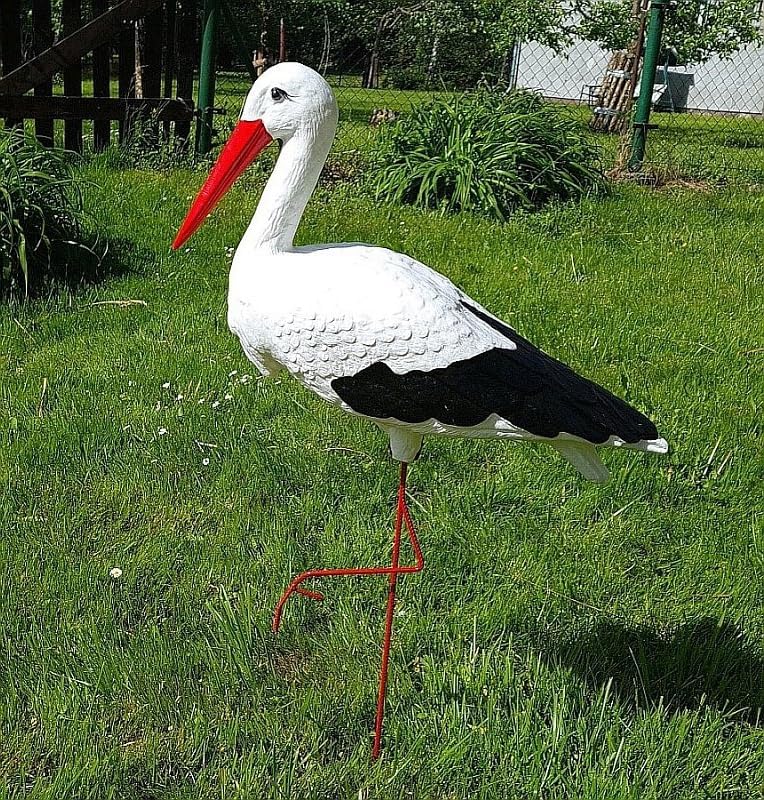Figurine décorative Cigogne Grand H: 88 cm de Jardin décoration extérieure