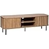 Atmosphera Créateur d'Intérieur - Meuble TV Colva 2 Portes Coulissantes - Étagère Ajustable - Rangement 4 Cases pour Salon, Chambre - H46 x L140cm