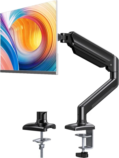 Support de Moniteur pour écran de 13 à 34 Pouces, Support d'écran PC articulé Prenant en Charge jusqu'à 10 kg, Bras de Moniteur réglable avec Rotation Inclinable et Pivotante, VESA 75/100 mm