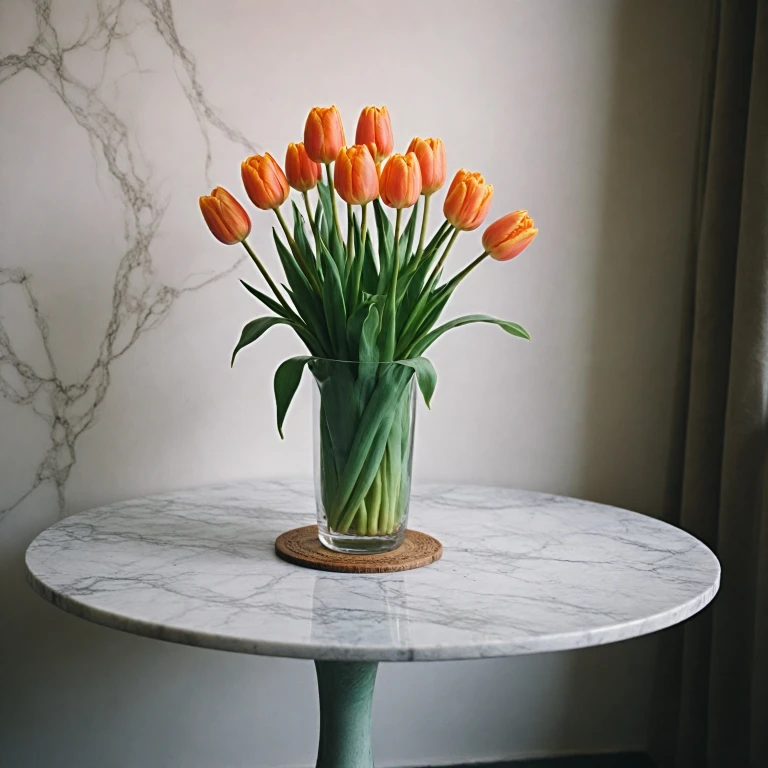 L'élégance intemporelle de la table tulipe en marbre