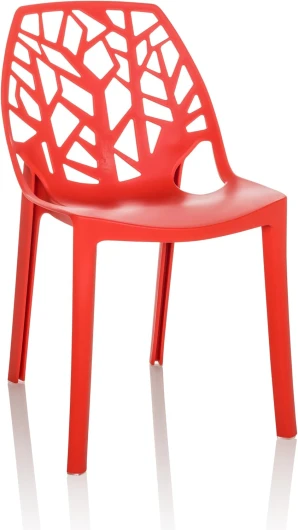Indoor-Chaise Coque ARTIFO TRI Chaise en Plastique pour l'extérieur, empilable, 729448, Rouge 80.0 x 47.0 x 56.0 Rouge