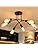 Plafonnier Industriel 6 Lumières E27 Lustre Vintage Luminaire Métal, Rétro Éclairage de Plafond, Moderne Lampe Plafond Noir pour Salon Chambre Cuisine Salle à Manger Café Bar