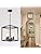 4 LumièRes Lanterne Lustres Industriel MéTal RéGlable Hauteur Foyer Suspension, Luminaire Suspendu Noir Rustique Pour Cuisine îLe Ferme Couloir