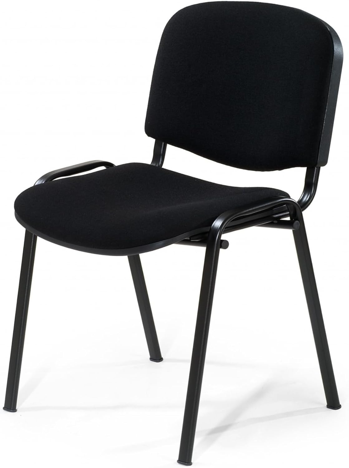 Topsit Chaise Visiteur ISO Chaise de conférence empilable et Confortable avec Assise et Dossier rembourrés Noir