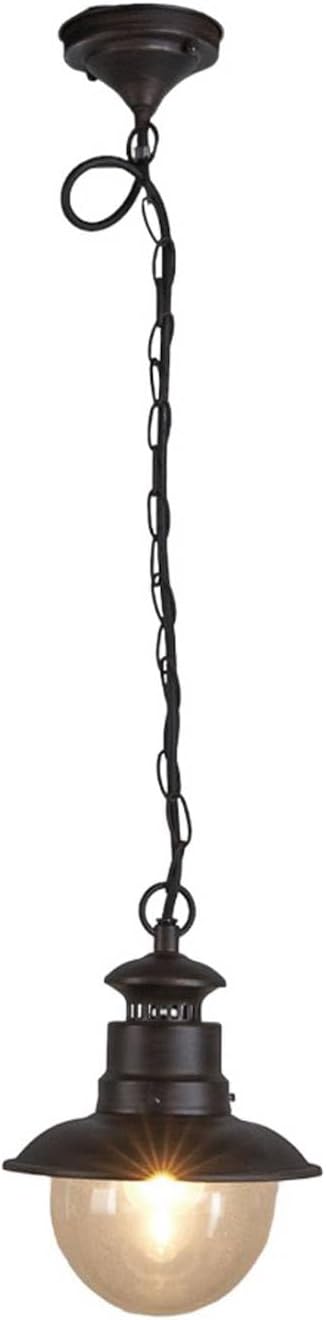 Luminaire extérieur Eddie à intensité variable (Traditionnel) en Marron (1 lampe,à E27), Suspension