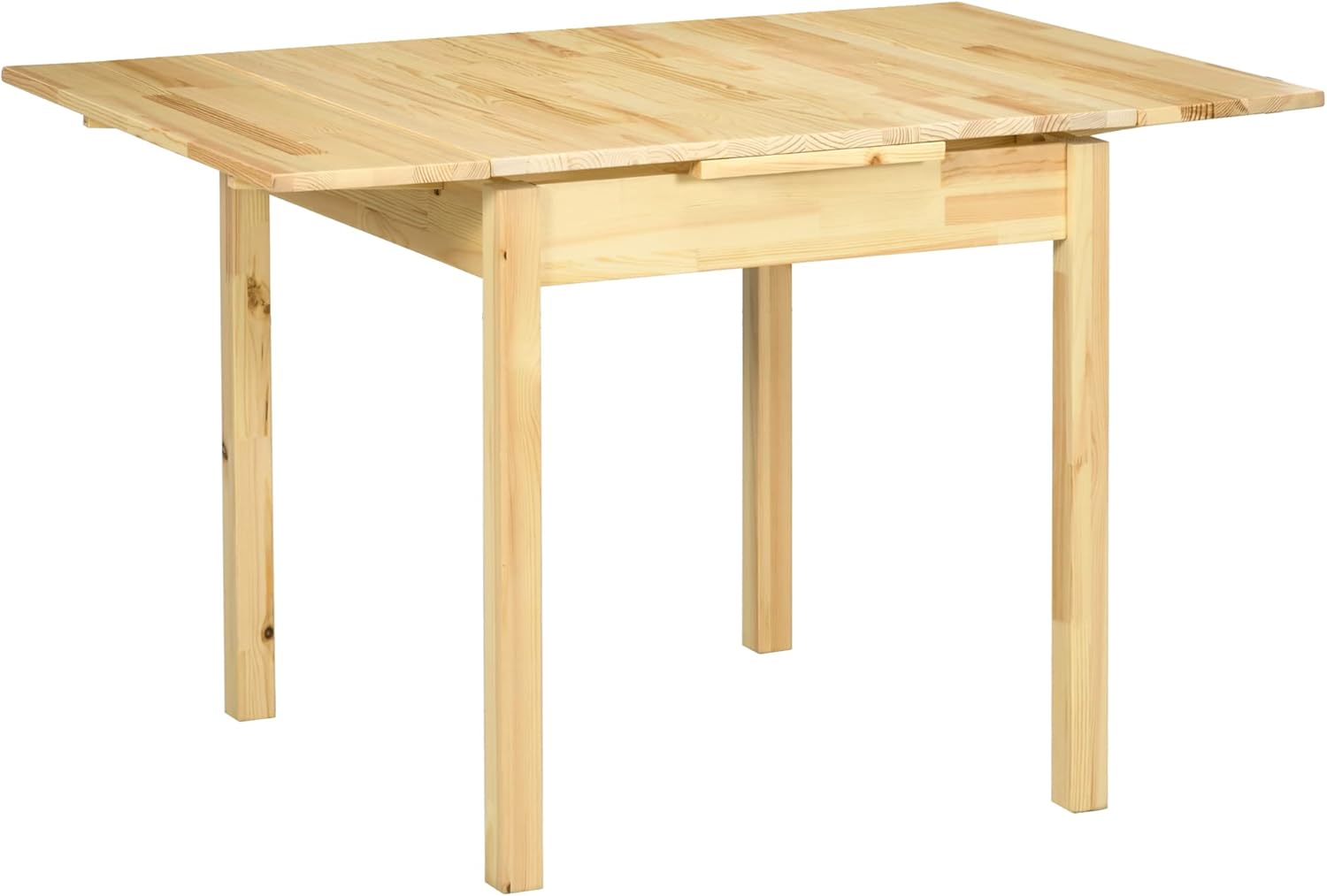 Table de Salle à Manger, Table Pliante, Table de Salle à Manger pour 2-4 Personnes, Table en Bois Extensible, Table de Cuisine pour Cuisine, Salle à Manger, Bois Naturel, 73,5-120 x 80 x 75 cm