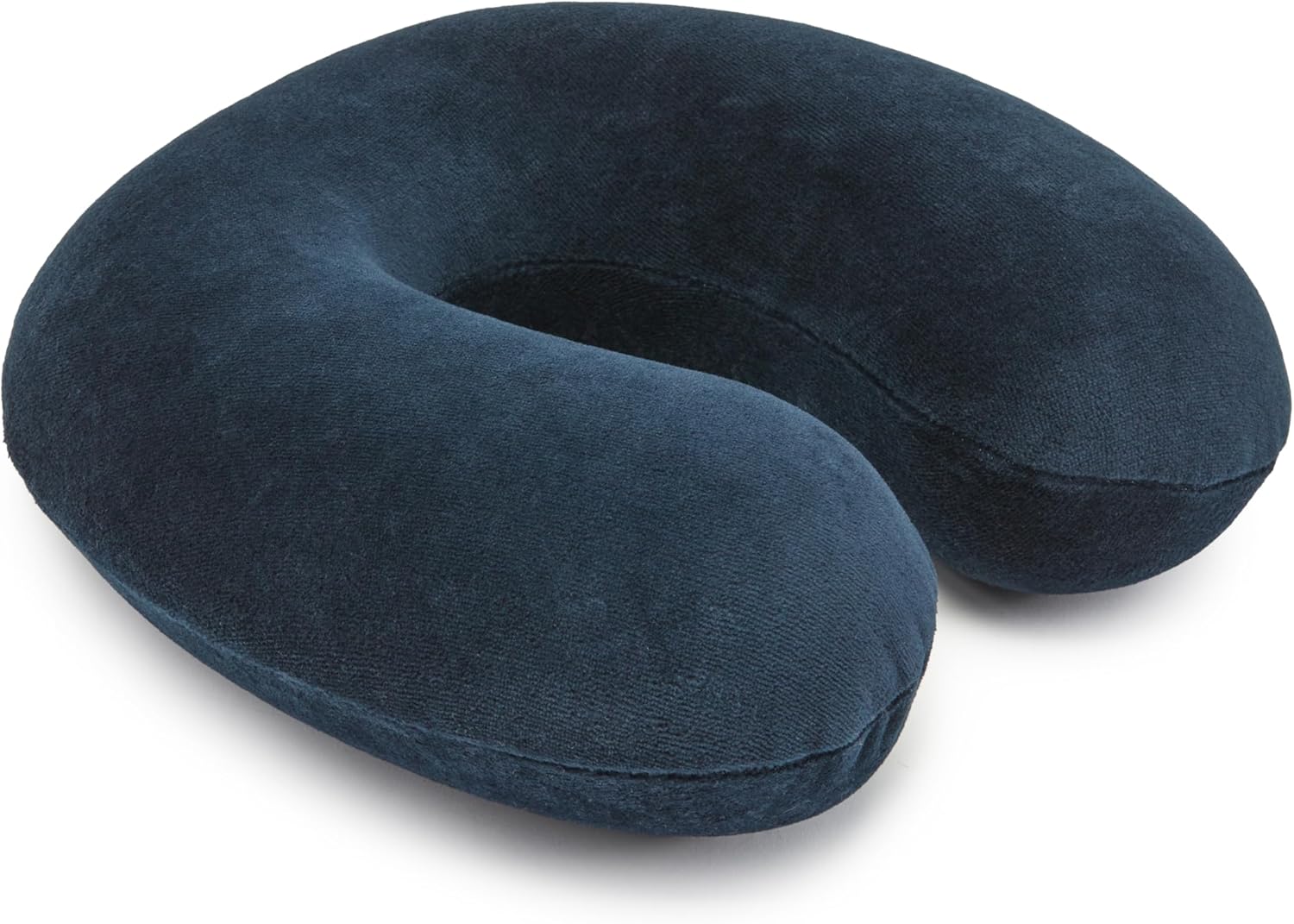 Semi-circulaire, Coussin tour de cou en mousse à mémoire de forme, Bleu marine