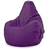 © Pouf avec Dossier 80x70x90cm - Gaming Chair avec Remplissage 230L Doux Moelleux Lavable - Bean Bag Coussin de Sol Lounge Chair TABOURETS Fauteuil Relax Gamer Siège de Gaming Lila Pouf Mauve