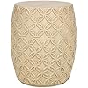 Table d'Appoint Beige Clair Esthétique Ronds 47 cm Forme Tonneau Résistant Zogno