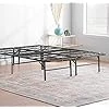 Cadre de lit métal – Lit pliant 140x190 cm, 2 places – avec 33 cm rangement sous le sommier et pieds – Assemblé en 5 minutes – 2 personnes, Noir Cadre de lit pliant en métal 140 x 190 cm