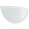 Lampe murale PLANET 1, applique murale intérieure en acier et verre, lampe pour salon et couloir en blanc et clair, douille E27 Demi-ronde Blanc