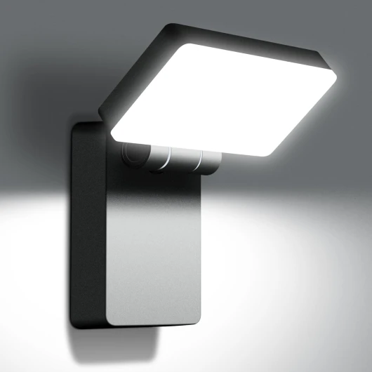 60W Applique Murale Exterieur/Intérieur 6000K Noir Lampe Mural Exterieur Led Pliante 5000LM,Luminaire Exterieur avec Panneau LED Pivotant à 360° Imperméable IP65 pour Terrasse Jardin Garage 60w-noir-6000k