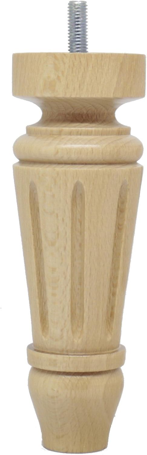 La Fabrique de Pieds Jeu de 4 Pieds de Lit, Bois, Verni Clair, 15 x 5 x 5 cm