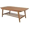 Table Basse 120x60cm - Bois Massif de Teck Brut (Bois Naturel) - Buton #109