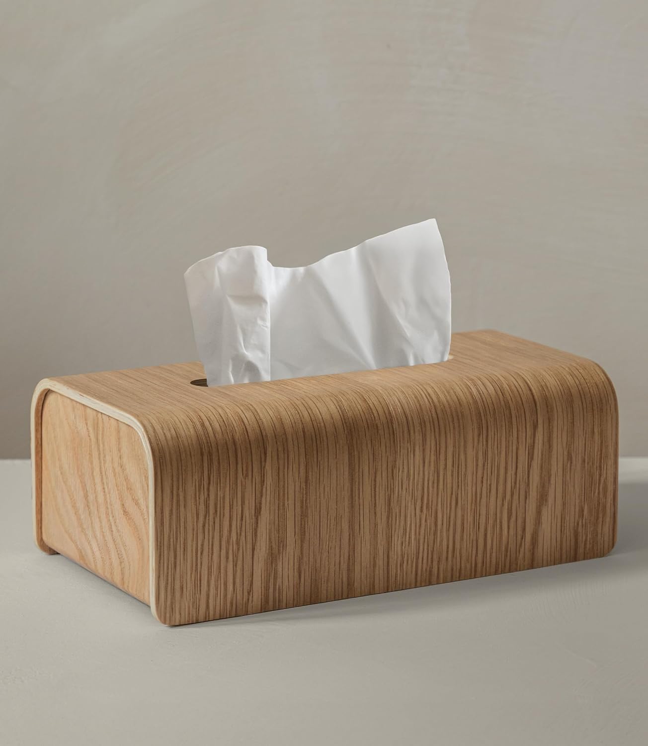 .® Boîte à mouchoirs 'Toke' - Placage en Bois véritable certifié FSC® - Distributeur Durable au Design scandinave - Chêne