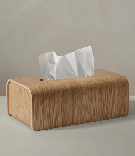.® Boîte à mouchoirs 'Toke' - Placage en Bois véritable certifié FSC® - Distributeur Durable au Design scandinave - Chêne