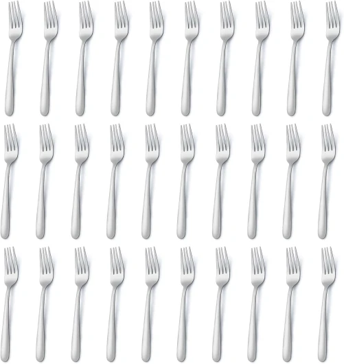 Fourchettes en acier inoxydable Funnydin 36 pièces, 7,1", Passe au lave-vaisselle, Fourchettes de table, Fourchettes à dîner pour la cuisine.