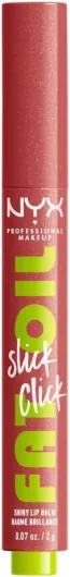 Baume à Lèvres Teinté Brillant, Aux Huiles Hydratantes, Hydratation Longue Durée, Formule Légère, Vegan, Fat Oil Slick Click, Teinte : No Filter Needed