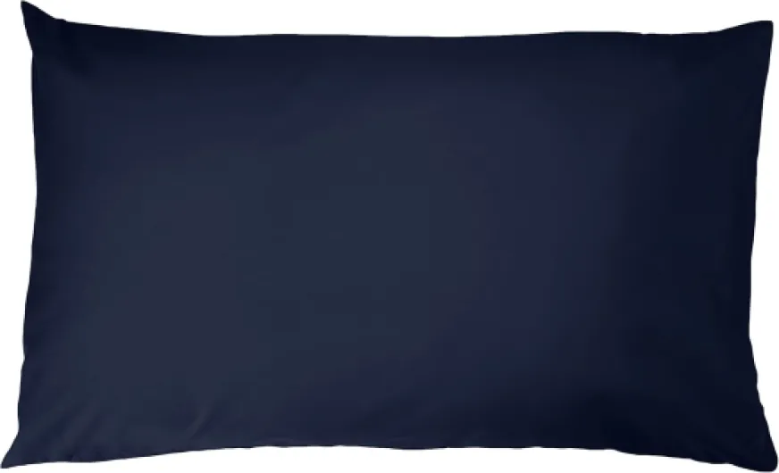Lot de 2 taies d'oreiller en microfibre, 50 x 80 cm, bleu marine 50x80 cm (Lot de 2) Bleu Marine