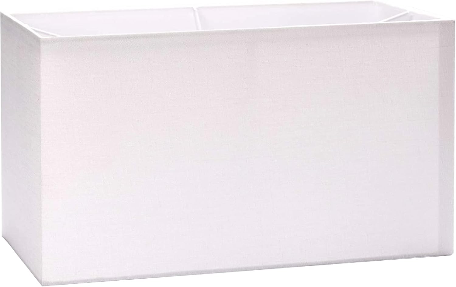 Abat-jour rectangulaire en tissu pour lampe de table, lampadaire, E27 (32 x 16 x 18 cm, blanc) 32x16x18cm Blanc