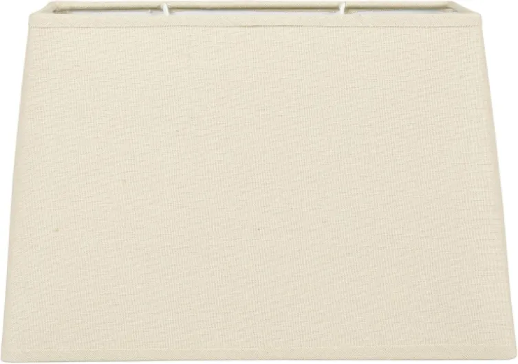 Abat-jour rectangulaire écru Rectangle Base 30 x 14,5 cm Ecru