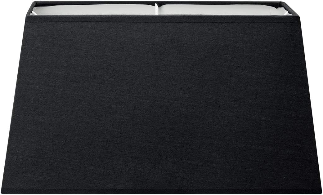 Home Sweet Home Abat-jour en tissu, noir - 35 x 30 x 19 cm - Peut être utilisé avec une lampe de table - Convient pour le salon, la salle à manger Largo rechteckig 35cm Noir