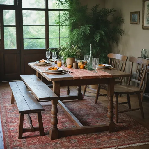 L'élégance intemporelle des tables de ferme anciennes