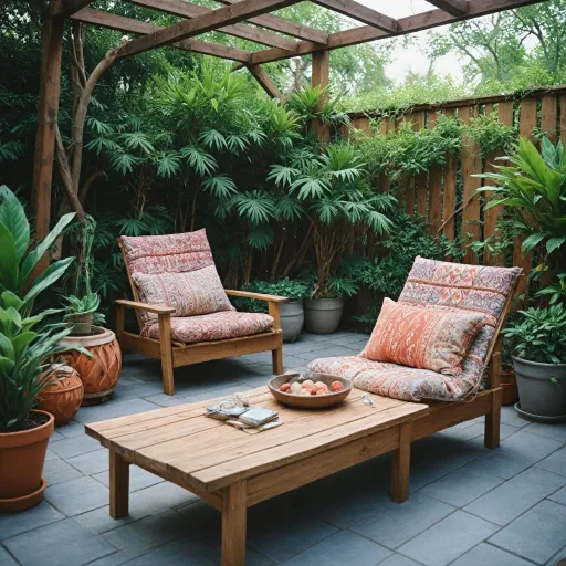 L'art du salon de jardin en bois flotté