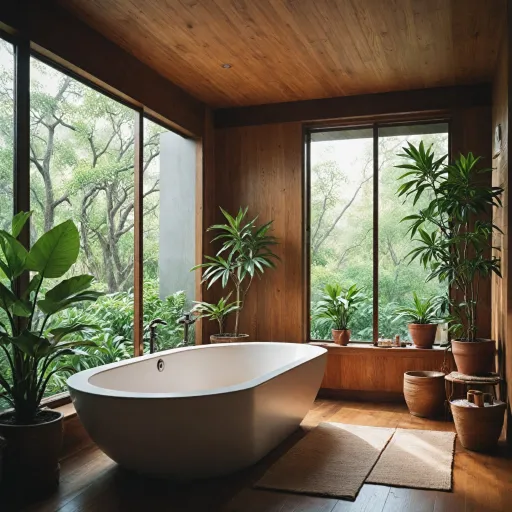 L’art de la détente avec une baignoire japonaise en bois