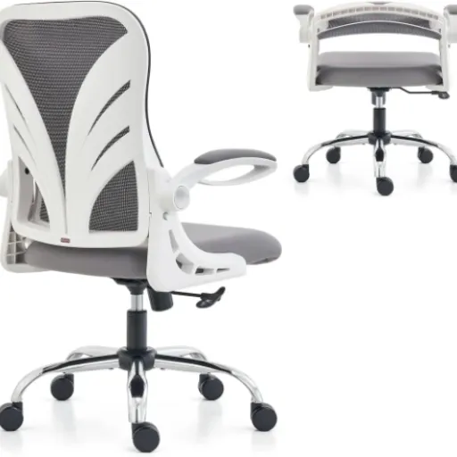 Test HOLLUDLE Chaise de Bureau Dossier Pliable : la chaise pensée pour le télétravail dans les petits espaces