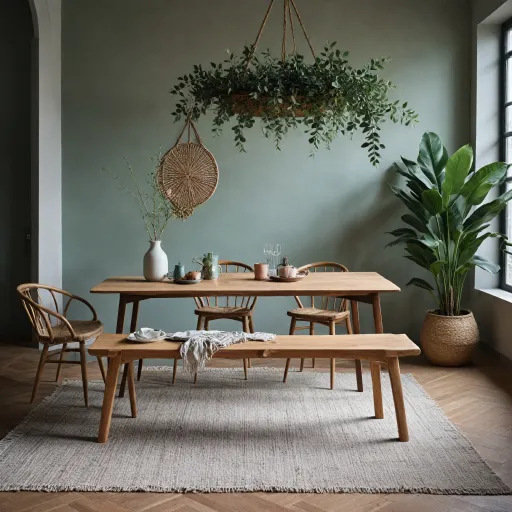 Élégance naturelle d’une table en suar pour sublimer la salle à manger