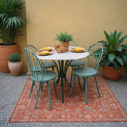 Élégance au jardin : comment choisir une table mosaïque rectangulaire raffinée