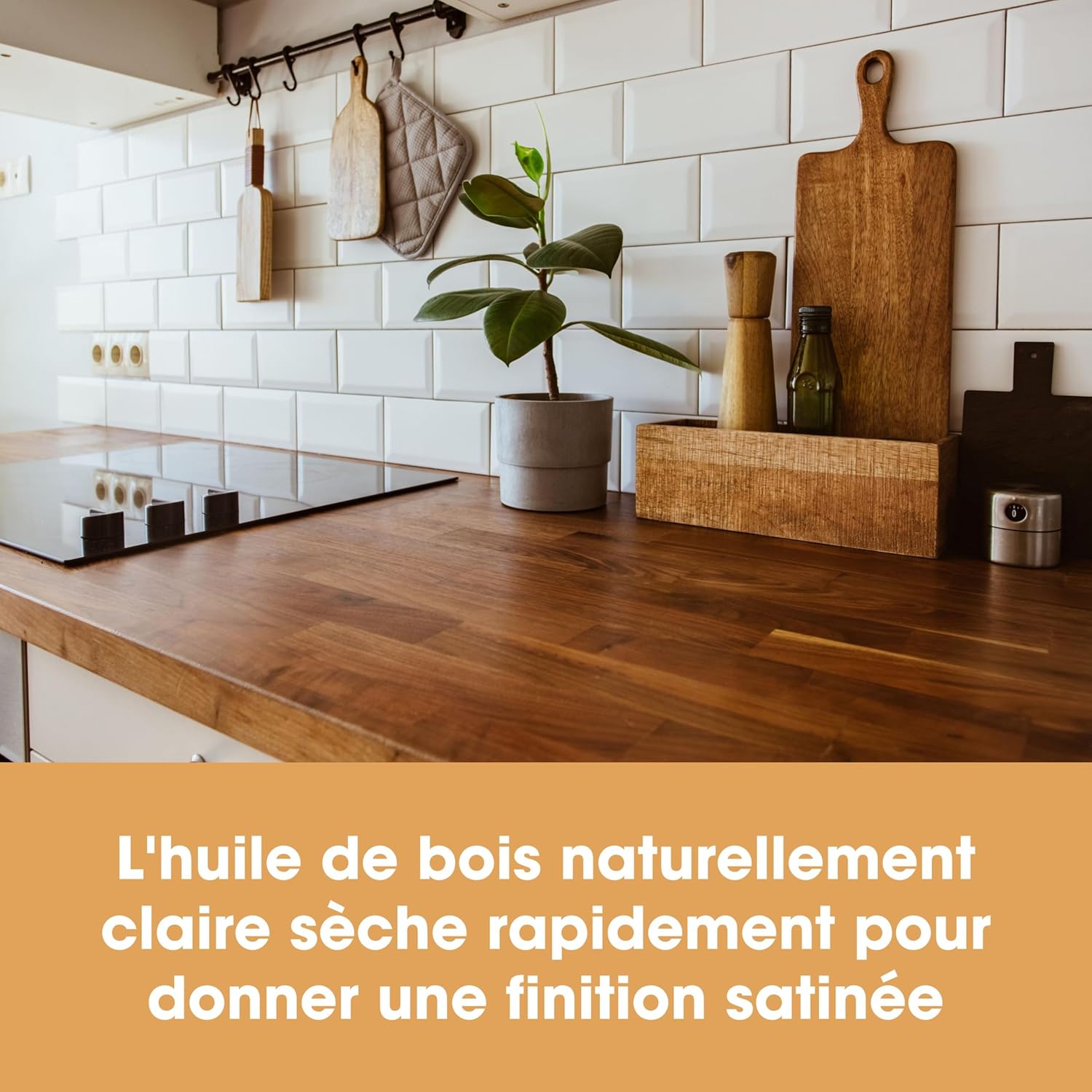 Furniture Clinic Huile de plan de travail 250ml - Huile de plan de travail à séchage rapide et sans danger pour les aliments pour tous les plans de travail en bois et ustensiles de cuisine 250 ml