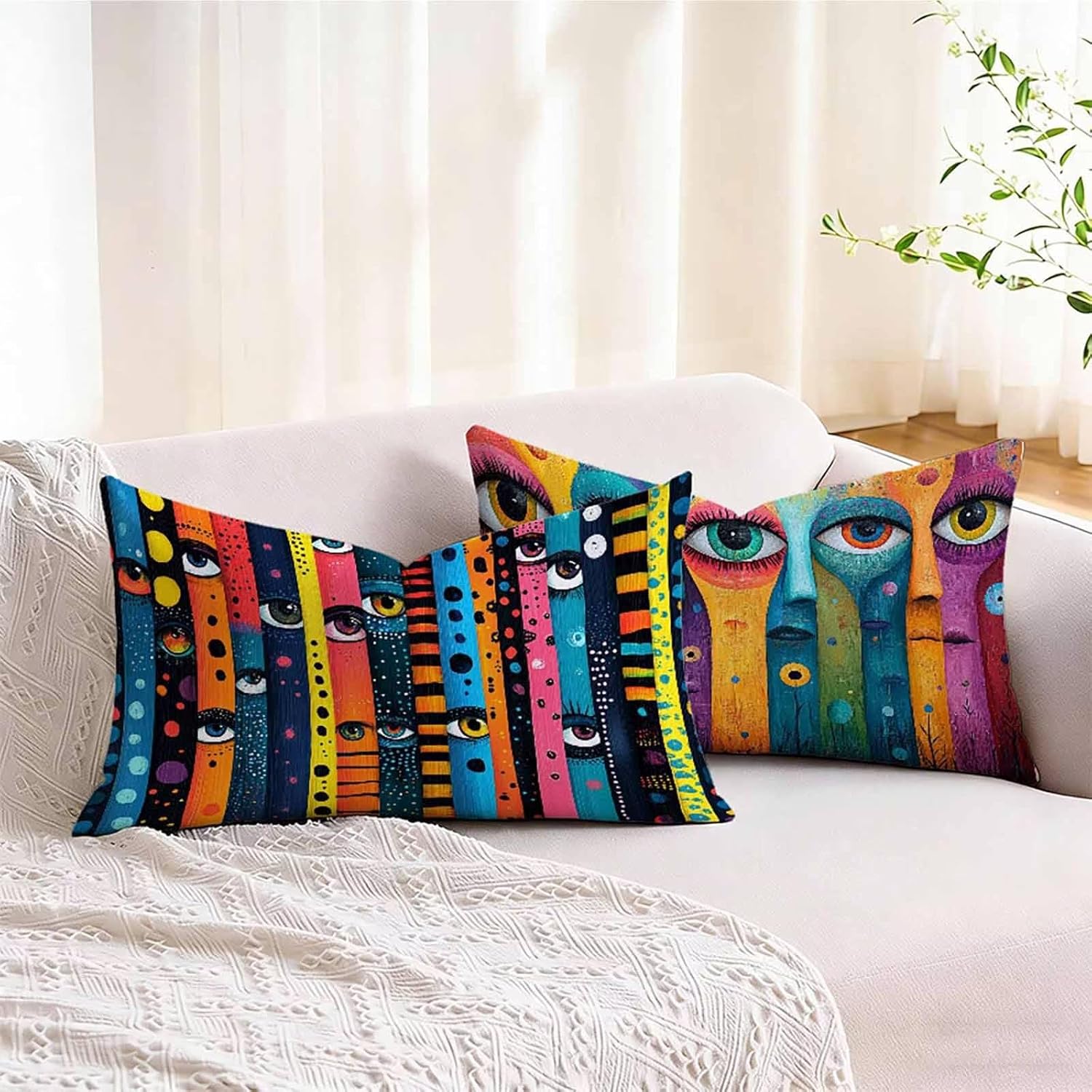 Taie D'Oreiller 30 x 60 cm Lot de 2, Housse de Coussin Couleur Taie Oreiller RêVe Coussin Rectangulaire Double Face Impermeable Design avec Fermeture Éclair Invisible, Decoration Chambre -zjn260214 Lin 60 x 30 cm (Lot de 2)