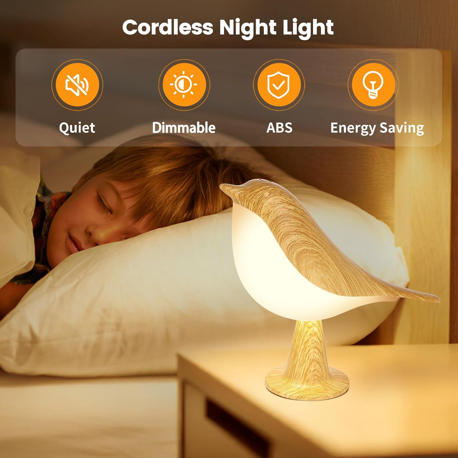 Lampe de Chevet Tactile, Lampe De Table Rechargeable avec 3 Modes Dimmable, 3000K-6000K, 1800mAh, Sans Fil, Décoration pour Maison, Parfaite pour Chambre Bureau Cadeau Blanc