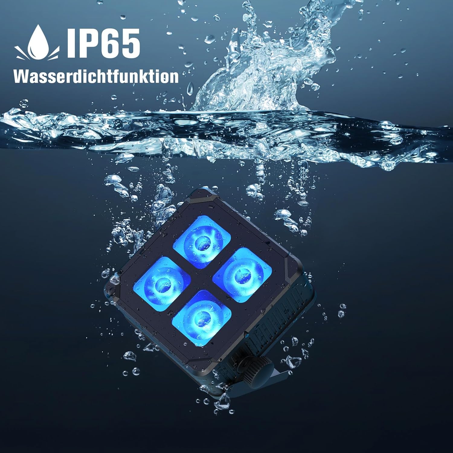 2PCS 40W Par LED Batterie RGBWA+UV, IP65 Lumiere de Scene Rechargeable 6000mAh avec Télécommande/D MX/RF/APP Contrôle, Jeu de Lumiere Sans Fil pour Soirées et Événements Extérieurs