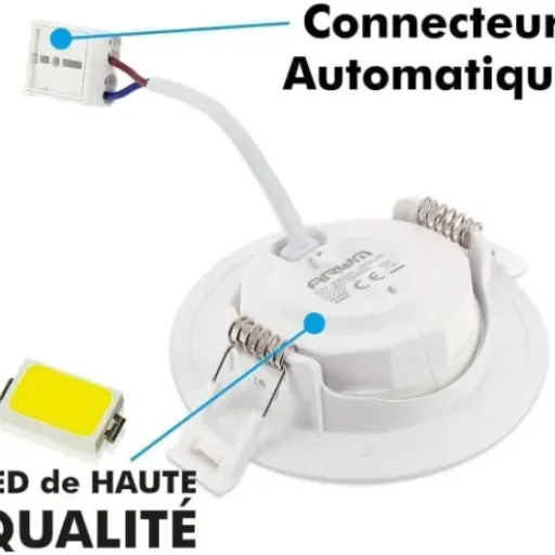 Test Arum ASTURIE 7W : des spots LED extra plats simples à installer et assez polyvalents