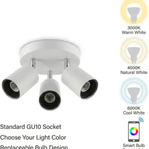 Test Yiahin Plafonnier 3 Spots Rond Blanc : un petit plafonnier simple qui fait le job sans chichi