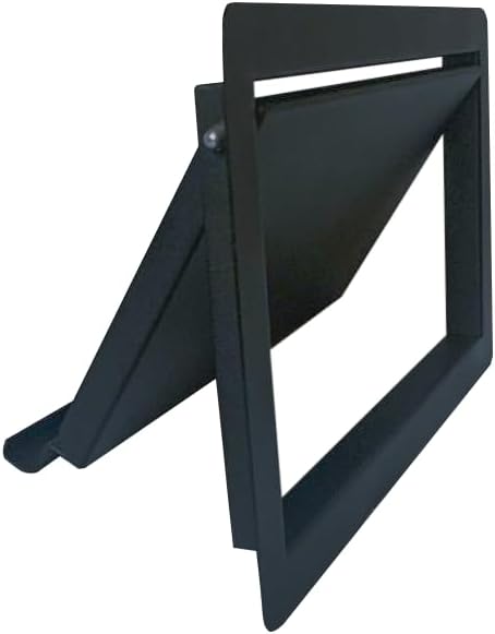 Trappe à Déchets Encastrable en acier avec revêtement en poudre 350 mm × 200 mm - Noir - Idéal pour cafés, restaurants, bureaux et magasins.
