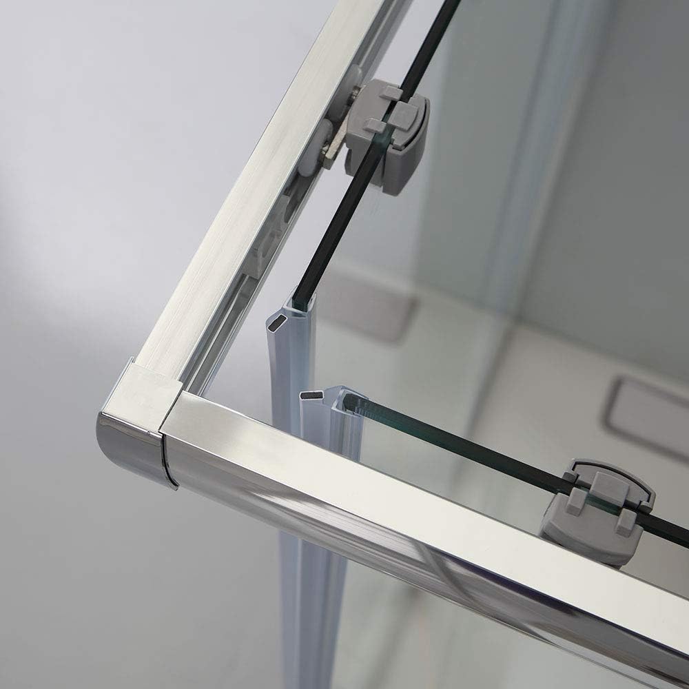 Cabine de douche 80x120 cm rectangulaire verre clair 6 mm - Giada 80x120 CM Transparent