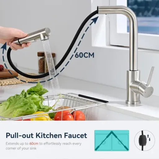 Test robinet cuisine HanCrobiyx : un mitigeur pas cher qui fait le job au quotidien