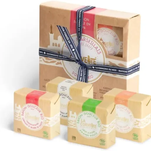 Test La Corvette Coffret Pavés Marseillais Pêche Pêche : des petits savons qui font le job sans chichi